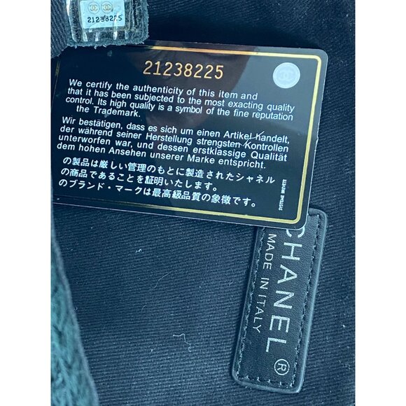 Chanel Authentic CC Logo Crochet Flap Chain Strap Shoulder Bag Women's F181 - Picture 7 of 8